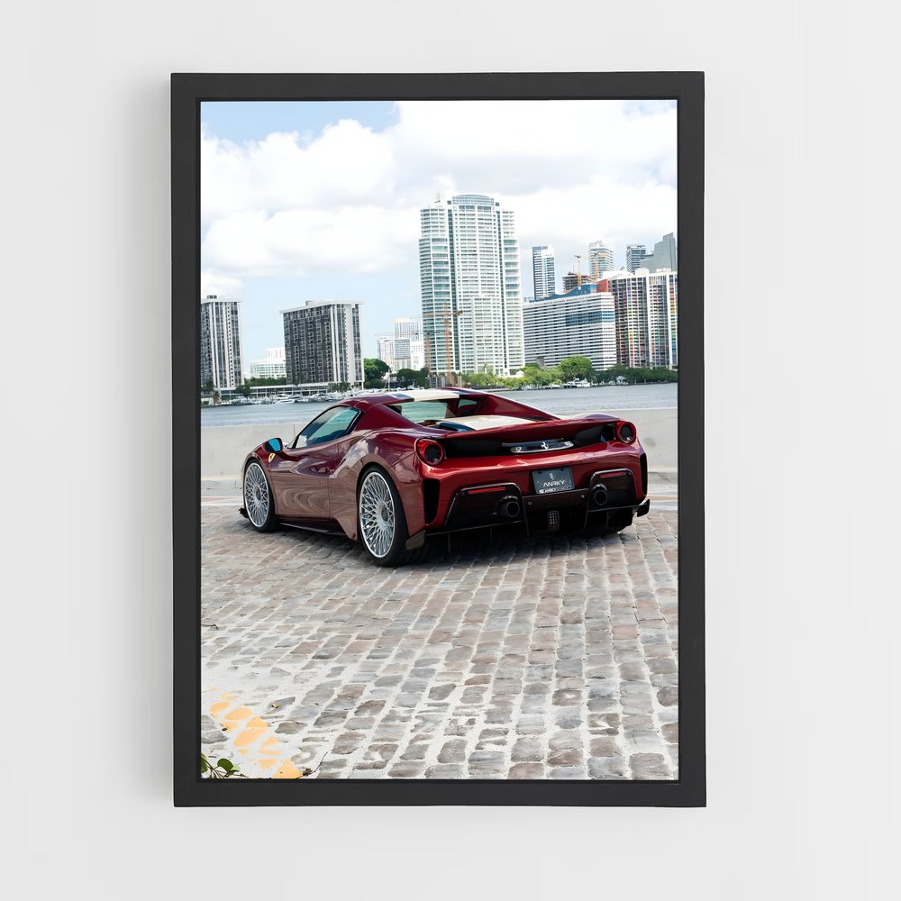 Poster Piste Écarlate – affiche Ferrari (vue 2)